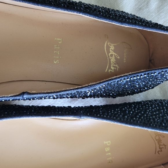 Christian Louboutin black sparkly flats 39 - Picture 2 of 4